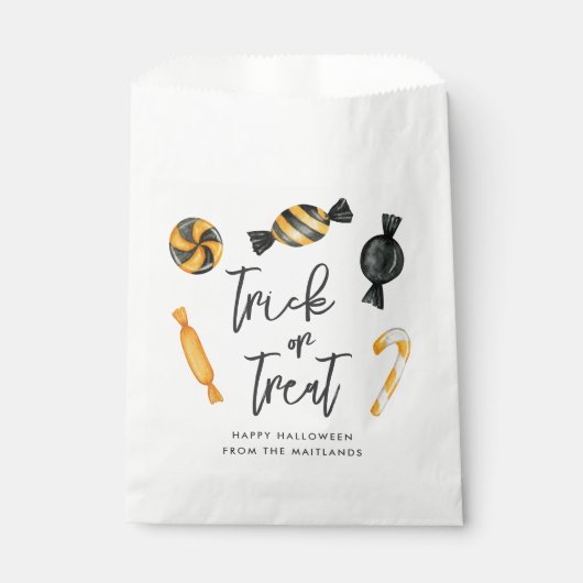 Klassieke Halloween Snoep Trick or treat Bedankzakje (Voorkant)