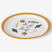 Klassieke Halloween Snoep Trick or treat Papieren Bordje (Gekanteld)