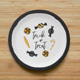 Klassieke Halloween Snoep Trick or treat Papieren Bordje