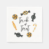 Klassieke Halloween Snoep Trick or treat Servet (Voorkant)