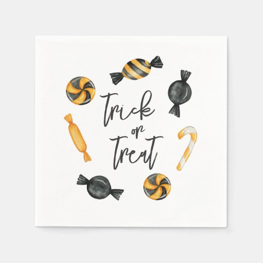 Klassieke Halloween Snoep Trick or treat Servet (Voorkant)