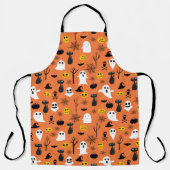 Klassieke Halloween symbolen naadloos patroon Schort (Voorkant)