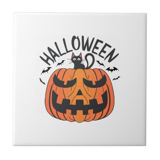 Klassieke Halloween Tegeltje (Voorkant)