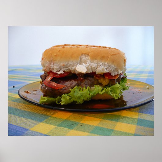 Klassieke hamburger poster (Voorkant)