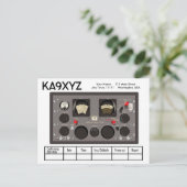 Klassieke Hammarlund SP-600 Radio ontvanger QSL Briefkaart (Staand voorkant)