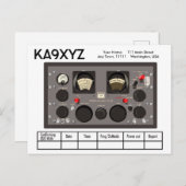 Klassieke Hammarlund SP-600 Radio ontvanger QSL Briefkaart (Voorkant / Achterkant)