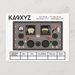 Klassieke Hammarlund SP-600 Radio ontvanger QSL Briefkaart