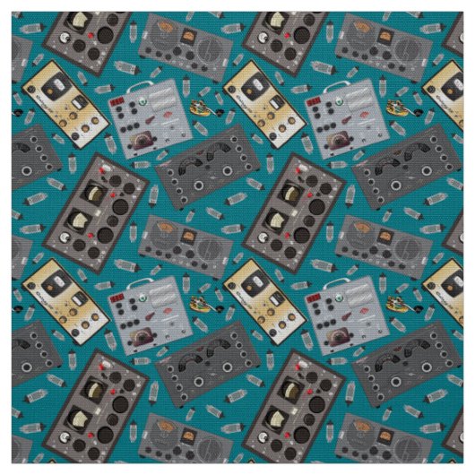 Klassieke hamradio's en vacuümbuizen stof (Swatch)