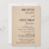 KLASSIEKE HANDGESCHREVEN BRUILOFT UITNODIGING KAAR (Voorkant)