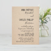 KLASSIEKE HANDGESCHREVEN BRUILOFT UITNODIGING KAAR (Staand voorkant)