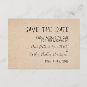 KLASSIEKE HANDGESCHREVEN SAVE THE DATE KAART