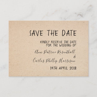 KLASSIEKE HANDGESCHREVEN SAVE THE DATE KAART
