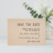 KLASSIEKE HANDGESCHREVEN SAVE THE DATE KAART (Staand voorkant)