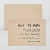 KLASSIEKE HANDGESCHREVEN SAVE THE DATE KAART (Voorkant / Achterkant)