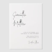 Klassieke handgeschreven script minimalistische br vellum uitnodigingen (Voorkant)