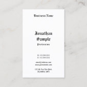 Klassieke handgeschreven zwart-witweergave van scr visitekaartje (Achterkant)