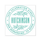 Klassieke handgetekende filialen Ronde retouradres Zelfinktende Stempel (Design)