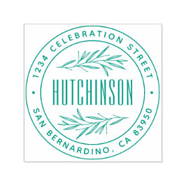 Klassieke handgetekende filialen Ronde retouradres Zelfinktende Stempel