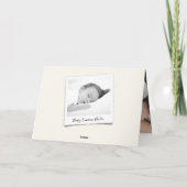 Klassieke handschrift Script Baby's eerste nieuwe  Feestdagen Kaart (Achterkant)