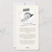 Klassieke handschrift Script Baby's eerste nieuwe Feestdagenkaart (Achterkant)