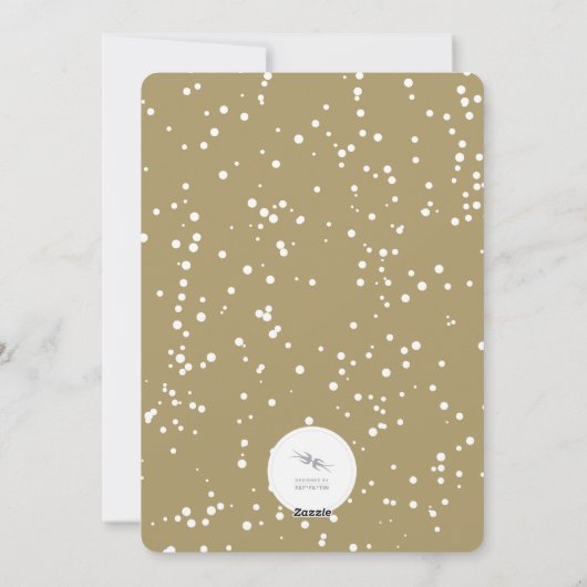 Klassieke handschrift Script Baby's eerste nieuwe  Feestdagenkaart (Achterkant)