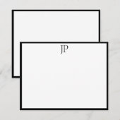 Klassieke handschriftentekst Stijlvol monogram Notitiekaartje (Voorkant / Achterkant)