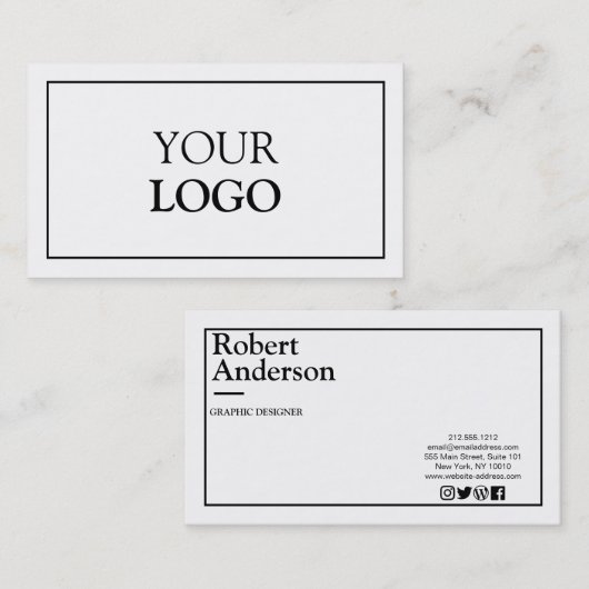 Klassieke Handtekenstandaard Visitekaartje (Voorkant / Achterkant)