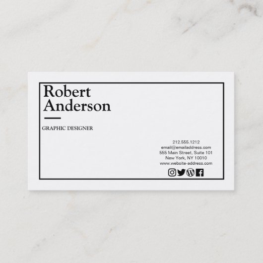 Klassieke Handtekenstandaard Visitekaartje (Achterkant)