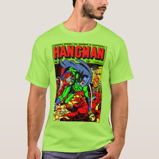 Klassieke HANGMAN Comics T-Shirt uit 1940 (Voorkant)