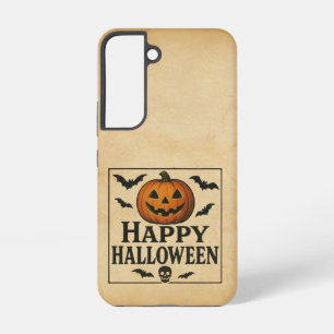 Klassieke Happy Halloween jack-o-lantern Samsung Galaxy Hoesje