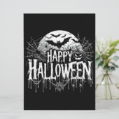 Klassieke happy Halloween kunst Feestdagenkaart (Staand voorkant)