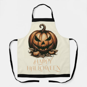 Klassieke happy Halloween pompoen Schort