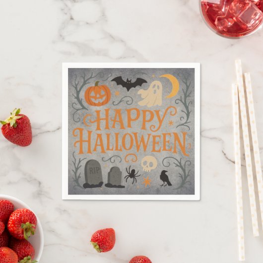 Klassieke,  Happy Halloween Servet (Insitu)