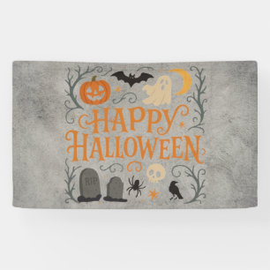 Klassieke, Happy Halloween Spandoek