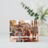 Klassieke Happy Thanksgiving familiefoto Briefkaart (Staand voorkant)