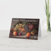 Klassieke  Happy Thanksgiving herfstfruit Kaart (Voorkant)