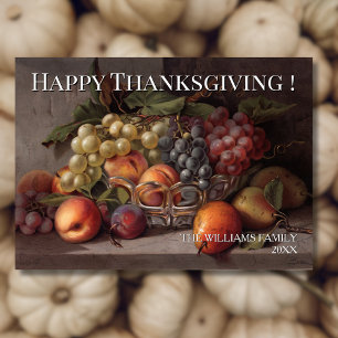 Klassieke  Happy Thanksgiving herfstfruit Kaart