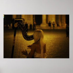klassieke Harp-instrument Poster