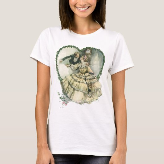 Klassieke Harrison Fisher, Kerstbruid en -bruidego T-shirt (Voorkant)