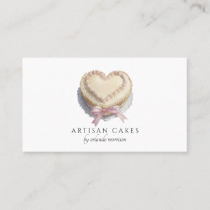 Klassieke Hart Cake Ambachtelijke Cake Maker Visitekaartje