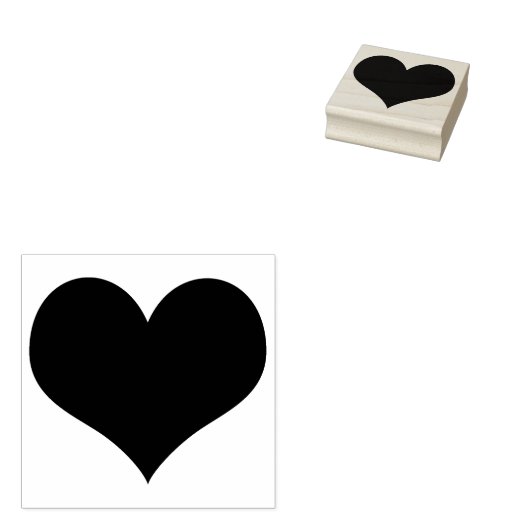 Klassieke Hart Rubber Stempel (Gestempeld)