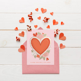 Klassieke Hart Valentijn Notitiekaartje