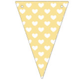 Klassieke harten Wit - Kanariegeel Vlaggetjes (Derde vlag)