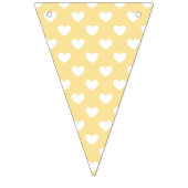 Klassieke harten Wit - Kanariegeel Vlaggetjes (Tweede vlag)