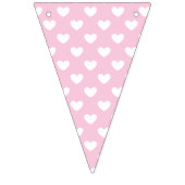 Klassieke harten wit - Lichtroze Vlaggetjes (Derde vlag)