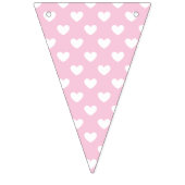 Klassieke harten wit - Lichtroze Vlaggetjes (Tweede vlag)