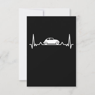 Klassieke hartslag automobielcadeau bedankkaart
