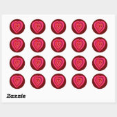 Klassieke hartslag ticker ronde sticker (Vel)