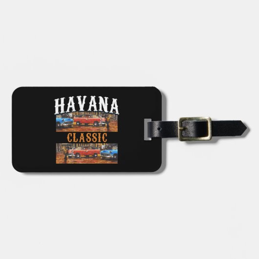 Klassieke Havana - Cubaanse Vintage Car Art Bagagelabel (Voorkant horizontaal)