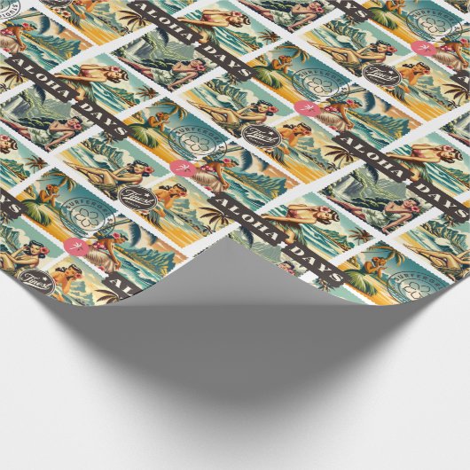 Klassieke Hawaiian Aloha Gift Wrap Cadeaupapier (Hoek)